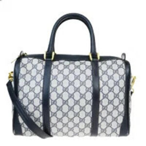 Gucci Handbag Shoulder GG Navy Blue Leather